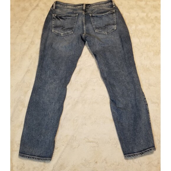 Silver Jeans Womens 30x 29 Boyfriend Distressed Fluid Denim Medium Wash … - Picture 11 of 12